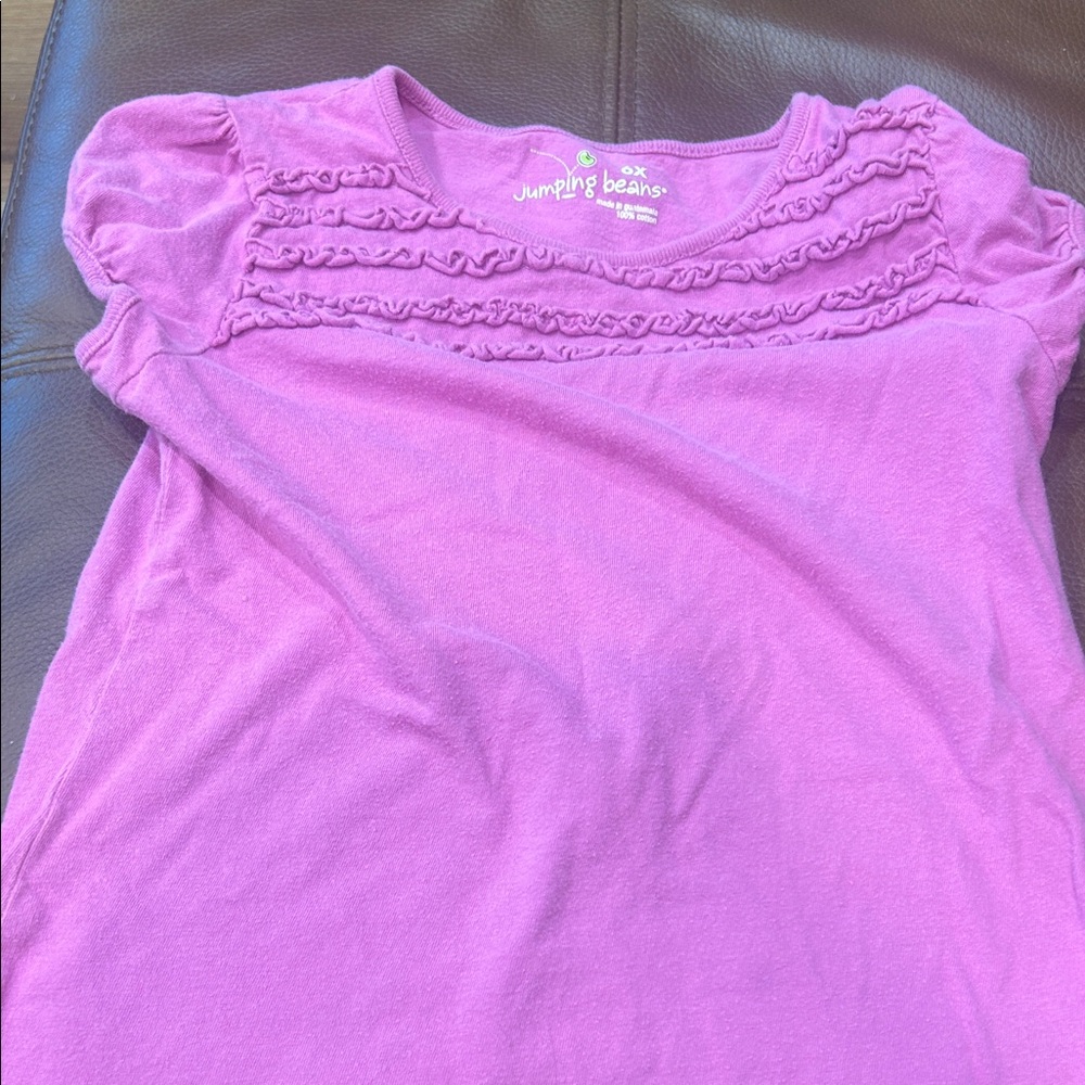 Jumping Beans Kids Ruffled Purple Tee